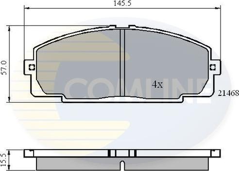 Comline CBP0459 - Kit pastiglie freno, Freno a disco autozon.pro