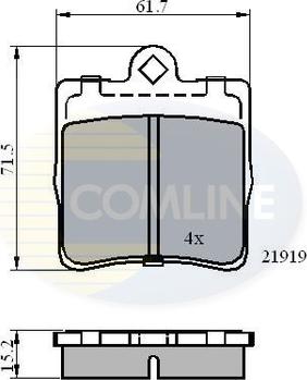 Comline CBP0454 - Kit pastiglie freno, Freno a disco autozon.pro