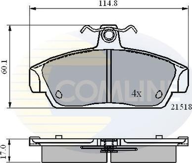 Comline CBP0467 - Kit pastiglie freno, Freno a disco autozon.pro