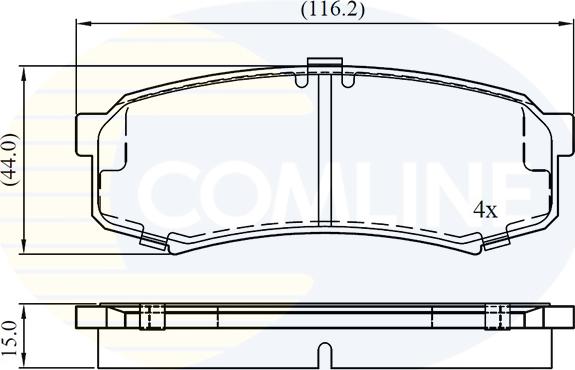 Comline CBP0404 - Kit pastiglie freno, Freno a disco autozon.pro