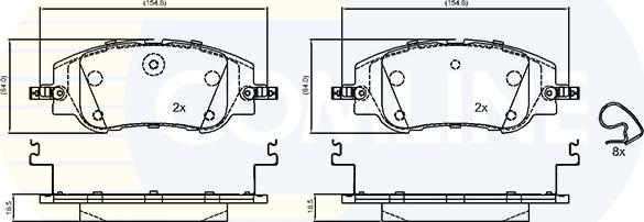 Comline CBP04026 - Kit pastiglie freno, Freno a disco autozon.pro