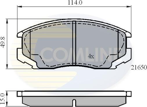 Comline CBP0415 - Kit pastiglie freno, Freno a disco autozon.pro