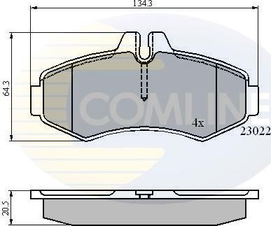 Comline CBP0480 - Kit pastiglie freno, Freno a disco autozon.pro