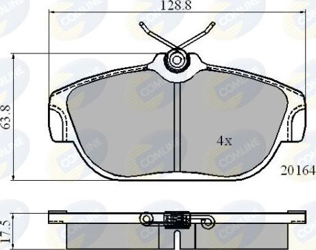 Comline CBP0590 - Kit pastiglie freno, Freno a disco autozon.pro