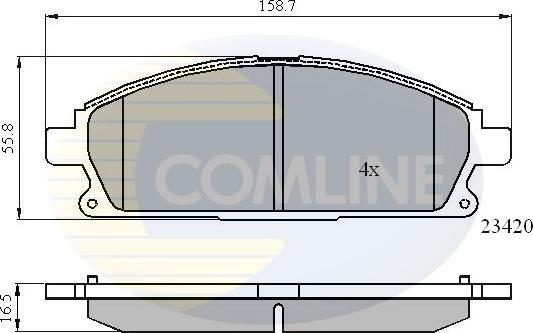 Comline CBP0591 - Kit pastiglie freno, Freno a disco autozon.pro