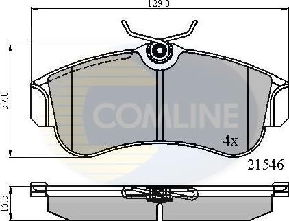 Comline CBP0566 - Kit pastiglie freno, Freno a disco autozon.pro