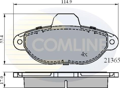 Comline CBP0509 - Kit pastiglie freno, Freno a disco autozon.pro