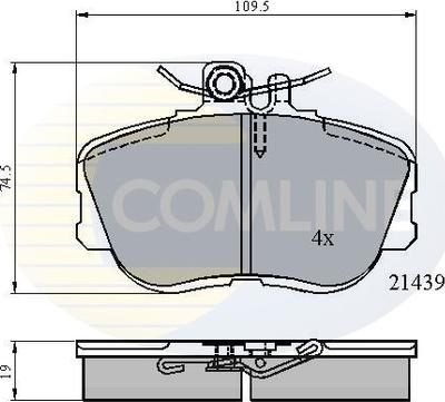 Comline CBP0503 - Kit pastiglie freno, Freno a disco autozon.pro