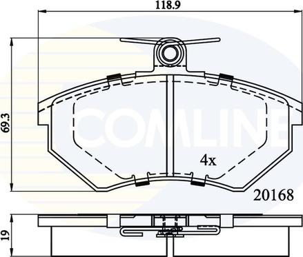 Comline CBP0511 - Kit pastiglie freno, Freno a disco autozon.pro