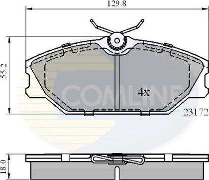 Comline CBP0526 - Kit pastiglie freno, Freno a disco autozon.pro