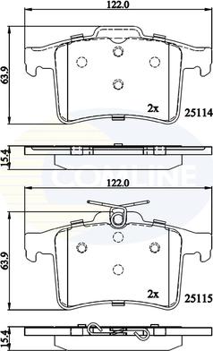 Comline CBP06095 - Kit pastiglie freno, Freno a disco autozon.pro