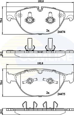 Comline CBP06093 - Kit pastiglie freno, Freno a disco autozon.pro