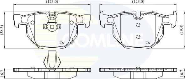 Comline CBP06001 - Kit pastiglie freno, Freno a disco autozon.pro