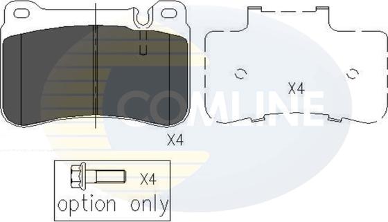 Comline CBP06007 - Kit pastiglie freno, Freno a disco autozon.pro