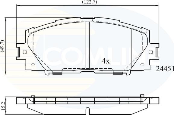 Comline CBP06014 - Kit pastiglie freno, Freno a disco autozon.pro