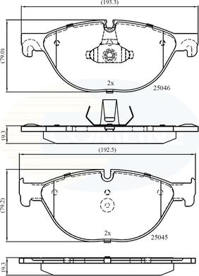 Comline CBP06017 - Kit pastiglie freno, Freno a disco autozon.pro