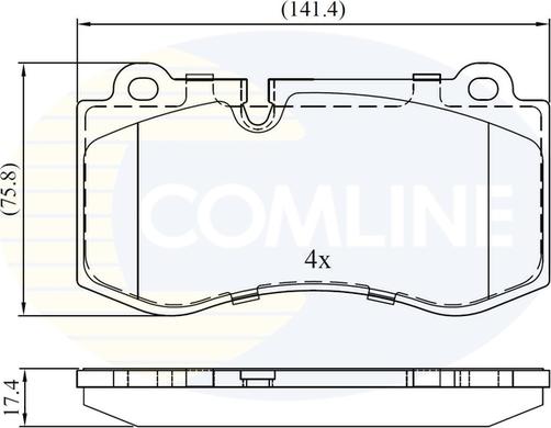 Comline CBP06020 - Kit pastiglie freno, Freno a disco autozon.pro