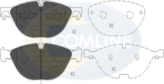 Comline CBP06021 - Kit pastiglie freno, Freno a disco autozon.pro