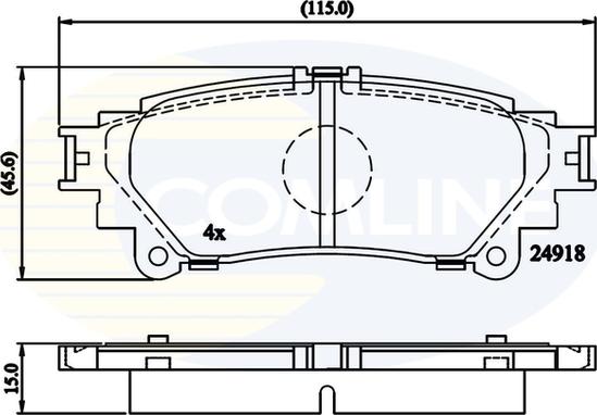 Comline CBP06078 - Kit pastiglie freno, Freno a disco autozon.pro