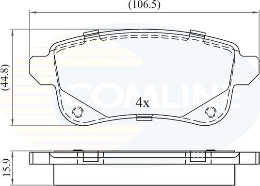 Comline CBP06124 - Kit pastiglie freno, Freno a disco autozon.pro