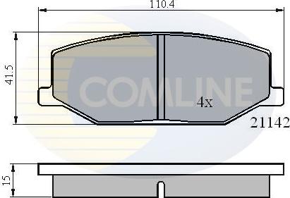 Comline CBP0195 - Kit pastiglie freno, Freno a disco autozon.pro