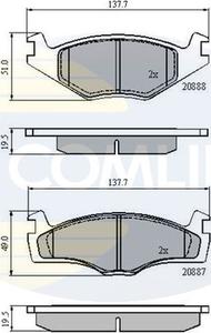 Comline CBP0149 - Kit pastiglie freno, Freno a disco autozon.pro