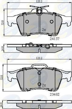 Comline CBP01599 - Kit pastiglie freno, Freno a disco autozon.pro