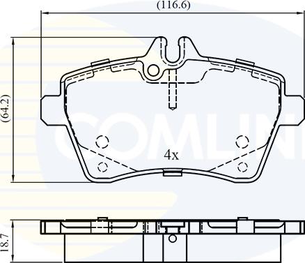 Comline CBP01592 - Kit pastiglie freno, Freno a disco autozon.pro