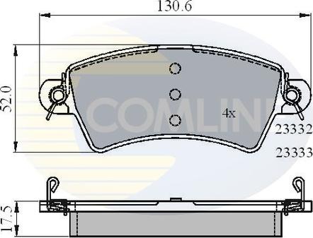 Comline CBP01549 - Kit pastiglie freno, Freno a disco autozon.pro