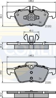 Comline CBP01548 - Kit pastiglie freno, Freno a disco autozon.pro