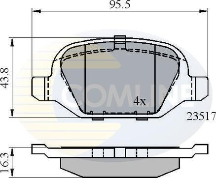 Comline CBP01559 - Kit pastiglie freno, Freno a disco autozon.pro