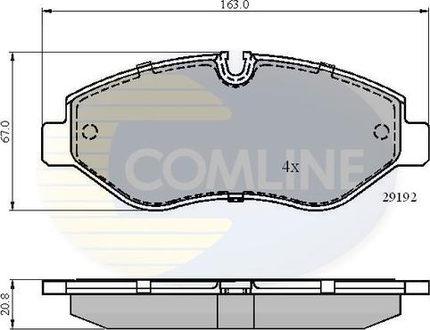 Comline CBP01555 - Kit pastiglie freno, Freno a disco autozon.pro