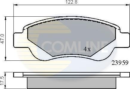 Comline CBP01552 - Kit pastiglie freno, Freno a disco autozon.pro