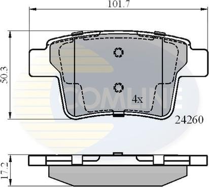 Comline CBP01557 - Kit pastiglie freno, Freno a disco autozon.pro