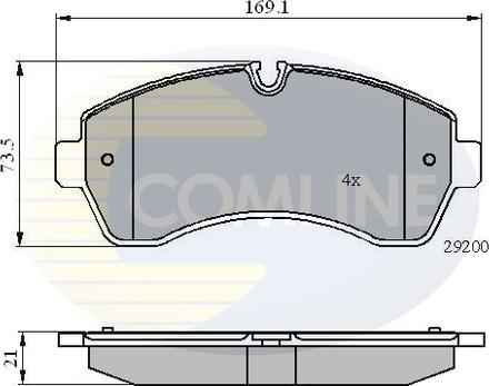 Comline CBP01569 - Kit pastiglie freno, Freno a disco autozon.pro