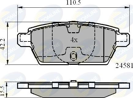 Comline CBP01514 - Kit pastiglie freno, Freno a disco autozon.pro