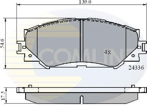 Comline CBP01515 - Kit pastiglie freno, Freno a disco autozon.pro