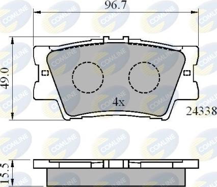 Comline CBP01581 - Kit pastiglie freno, Freno a disco autozon.pro