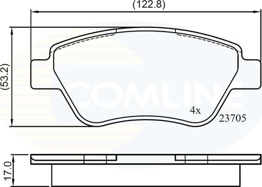 Comline CBP01535 - Kit pastiglie freno, Freno a disco autozon.pro