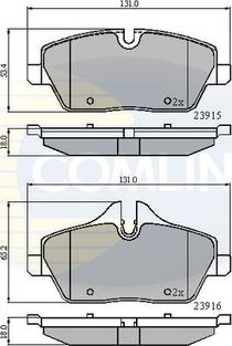 Comline CBP01531 - Kit pastiglie freno, Freno a disco autozon.pro