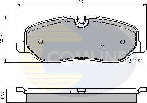 Comline CBP01533 - Kit pastiglie freno, Freno a disco autozon.pro