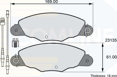 Comline CBP01526 - Kit pastiglie freno, Freno a disco autozon.pro