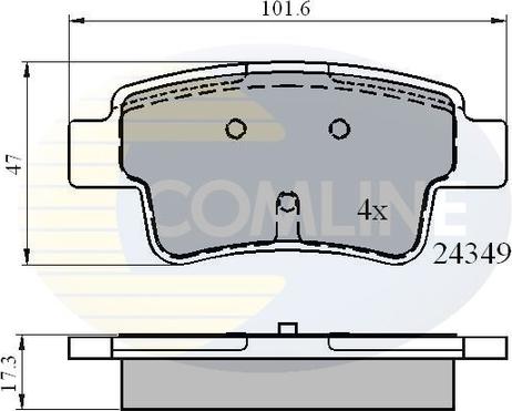 Comline CBP01528 - Kit pastiglie freno, Freno a disco autozon.pro