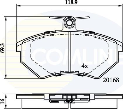 Comline CBP0152 - Kit pastiglie freno, Freno a disco autozon.pro