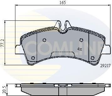 Comline CBP01575 - Kit pastiglie freno, Freno a disco autozon.pro