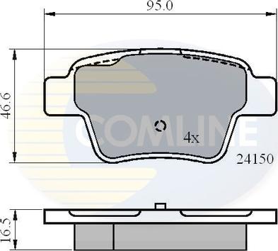 Comline CBP01658 - Kit pastiglie freno, Freno a disco autozon.pro