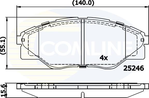 Comline CBP01660 - Kit pastiglie freno, Freno a disco autozon.pro