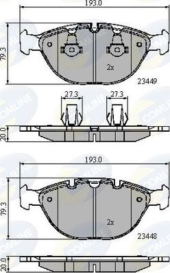 Comline CBP01609 - Kit pastiglie freno, Freno a disco autozon.pro