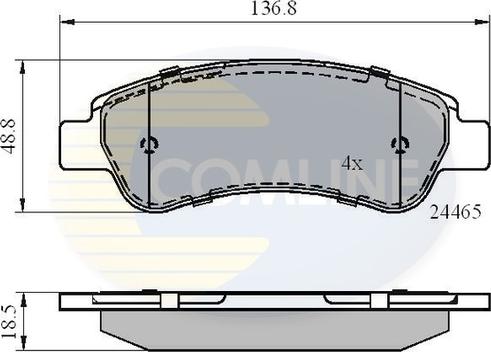 Comline CBP01604 - Kit pastiglie freno, Freno a disco autozon.pro