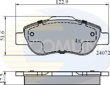 Comline CBP01600 - Kit pastiglie freno, Freno a disco autozon.pro